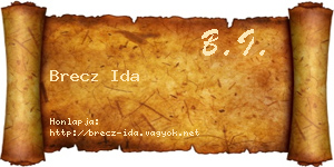 Brecz Ida névjegykártya